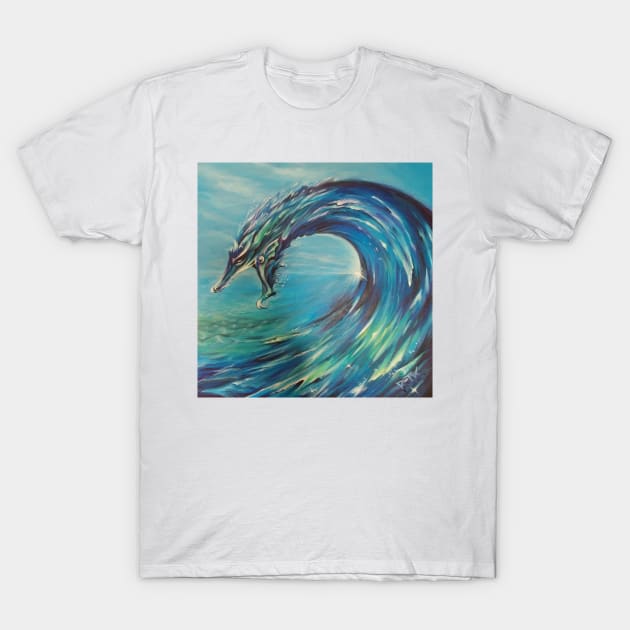 The Cresting of the Blue Dragon Wave T-Shirt by RJKpoyp